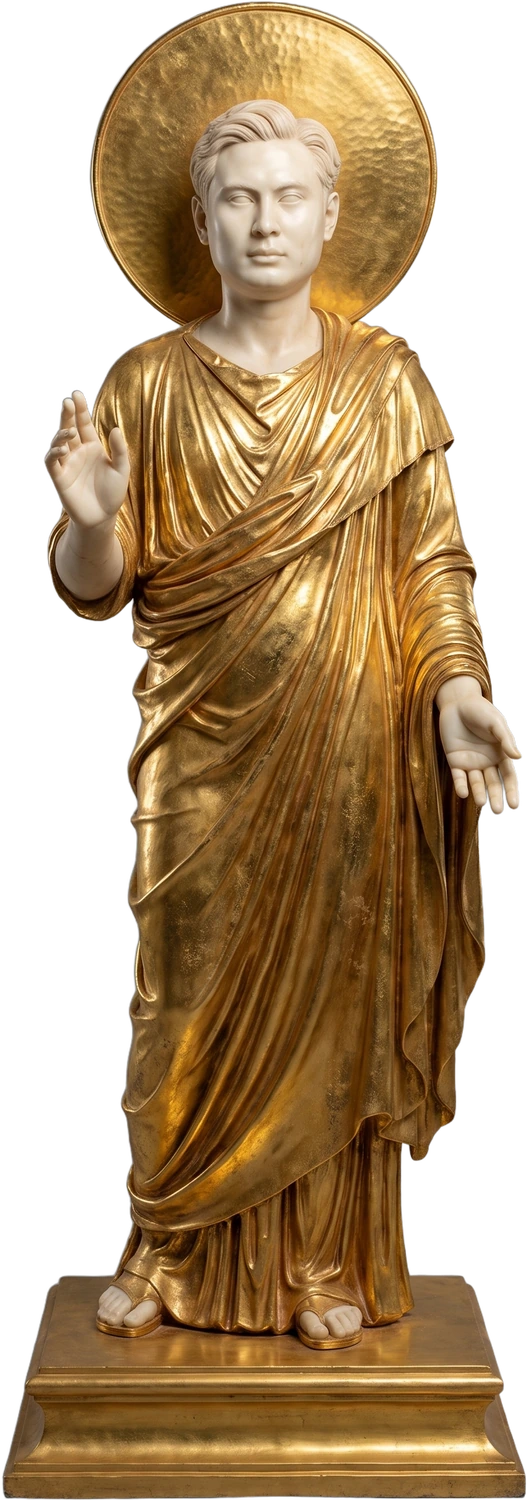Gold effigy of Chris Khristie